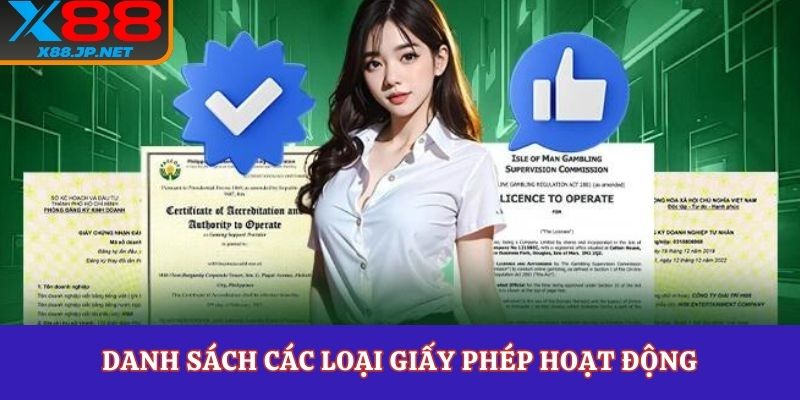 Danh sách các loại giấy phép hoạt động